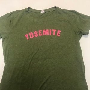 Yosemite Olive Green Graphic T-shirt